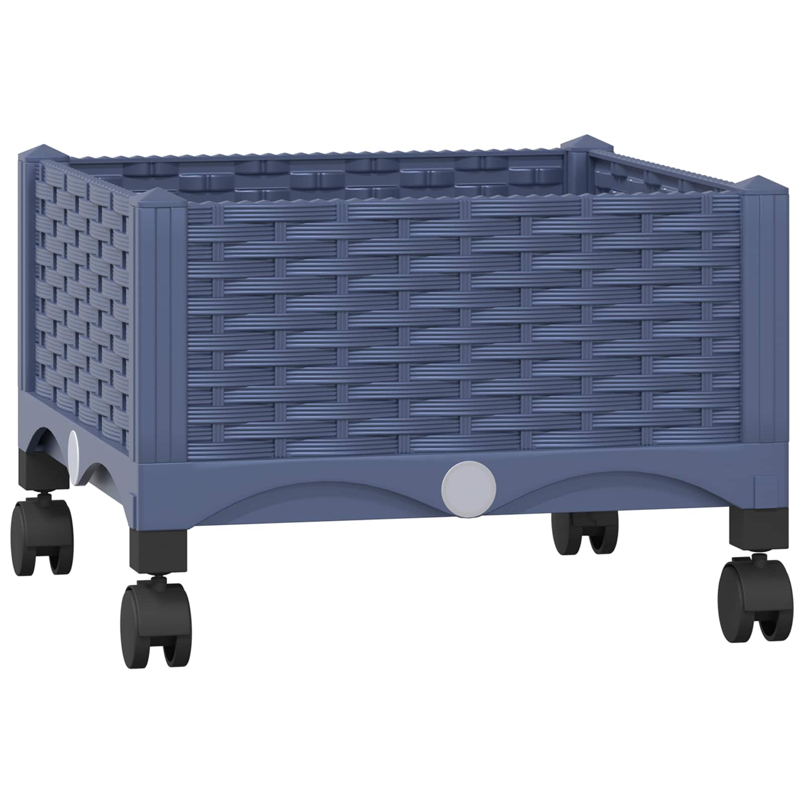 Κήπος Γλαστράκι με Ροδάκια Μπλε Γκρι 40 x 40 x 33 cm PP - Pakobazaar