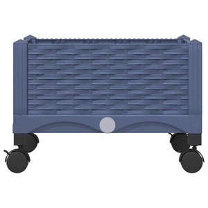 Κήπος Γλαστράκι με Ροδάκια Μπλε Γκρι 40 x 40 x 33 cm PP - Pakobazaar