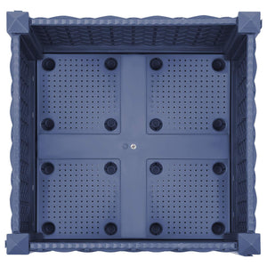 Κήπος Γλαστράκι με Ροδάκια Μπλε Γκρι 40 x 40 x 33 cm PP - Pakobazaar