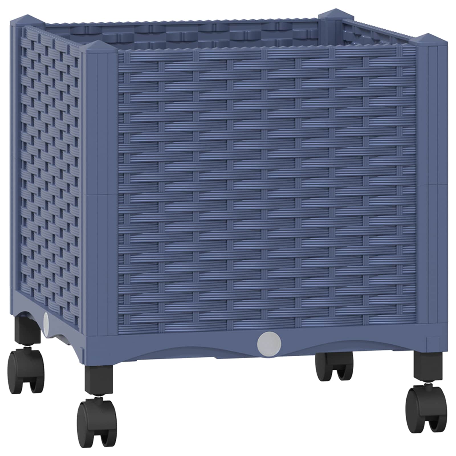 Κήπος Γλαστράκι με Ροδάκια Μπλε Γκρι 40 x 40 x 48 cm PP - Pakobazaar