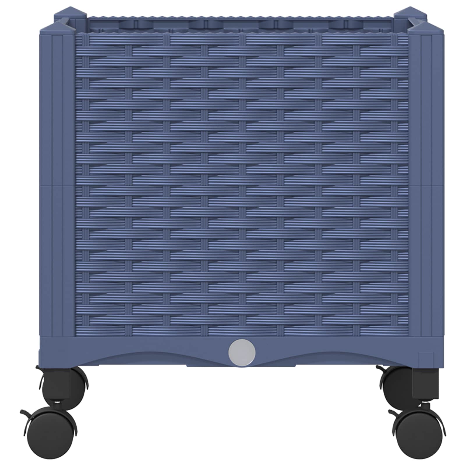 Κήπος Γλαστράκι με Ροδάκια Μπλε Γκρι 40 x 40 x 48 cm PP - Pakobazaar