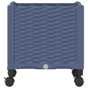Κήπος Γλαστράκι με Ροδάκια Μπλε Γκρι 40 x 40 x 48 cm PP - Pakobazaar