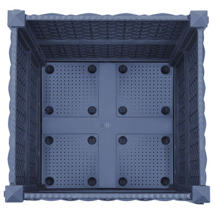 Κήπος Γλαστράκι με Ροδάκια Μπλε Γκρι 40 x 40 x 48 cm PP - Pakobazaar