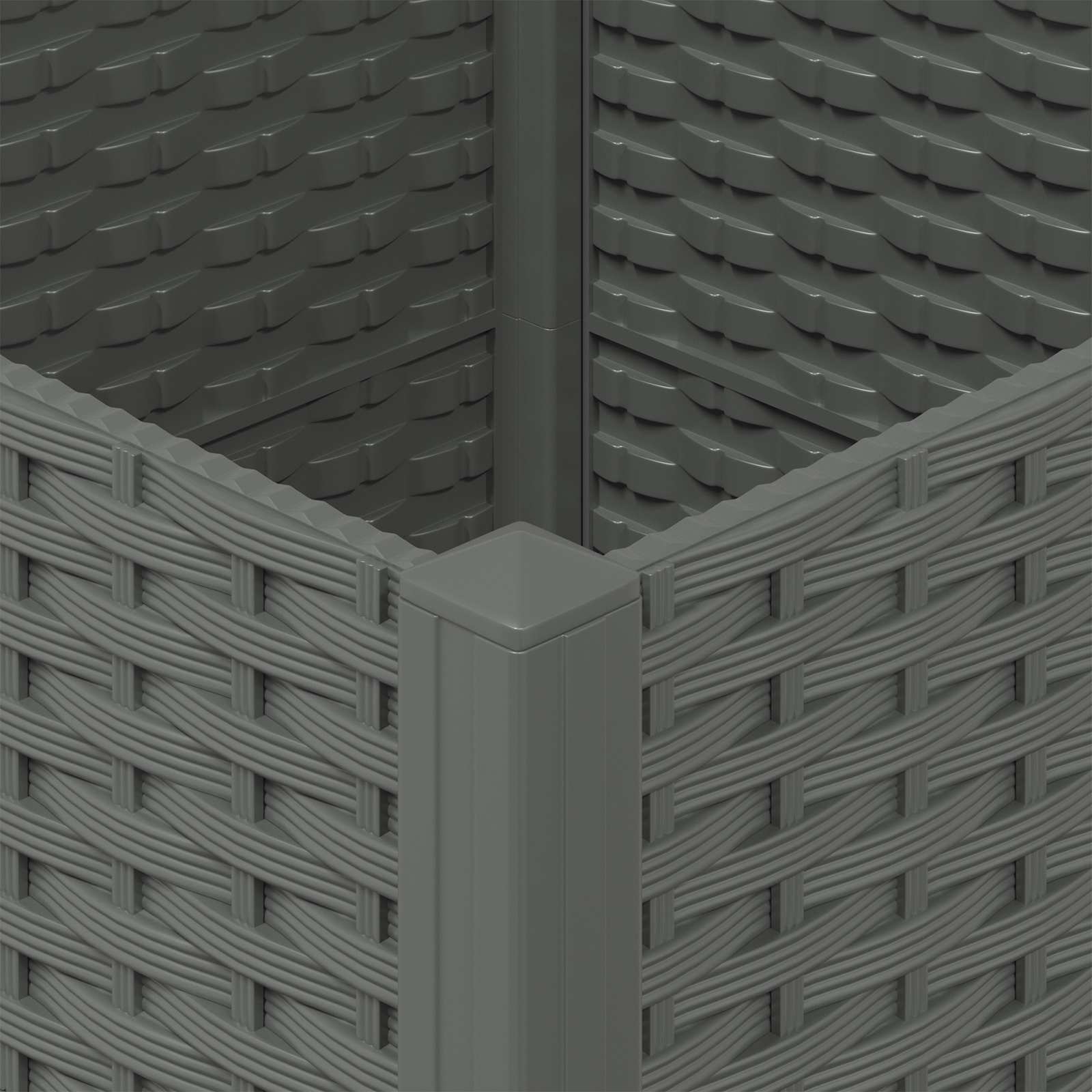 Κήπος Γλαστράκι με Ροδάκια Ανοιχτό γκρι 40 x 40 x 48 cm PP - Pakobazaar