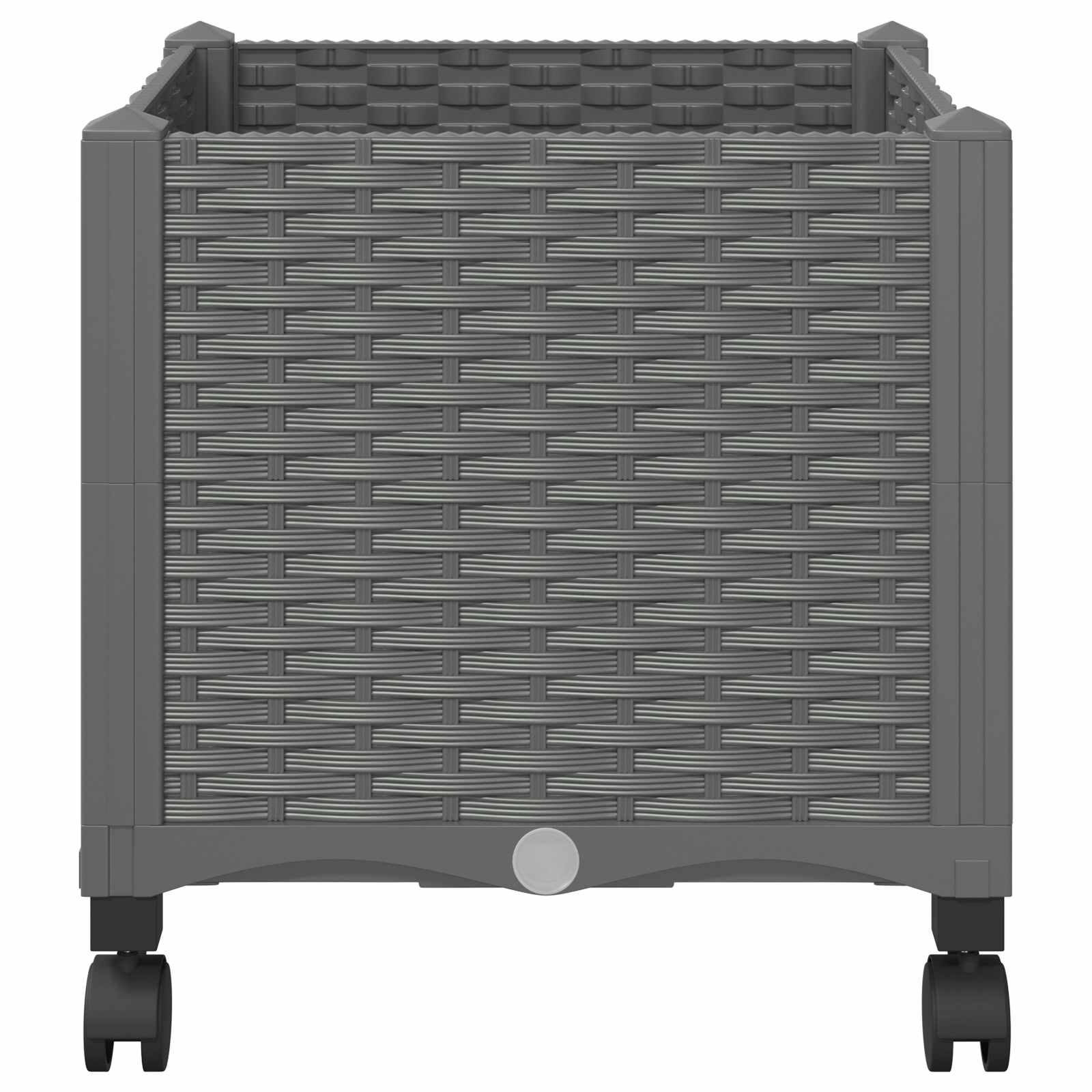 Κήπος Γλαστράκι με Ροδάκια Ανοιχτό γκρι 40 x 40 x 48 cm PP - Pakobazaar