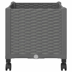 Κήπος Γλαστράκι με Ροδάκια Ανοιχτό γκρι 40 x 40 x 48 cm PP - Pakobazaar