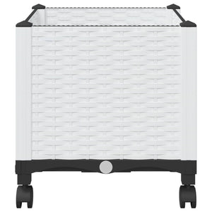 Κήπος Γλαστράκι με Ροδάκια Λευκό 40 x 40 x 48 cm PP - Pakobazaar