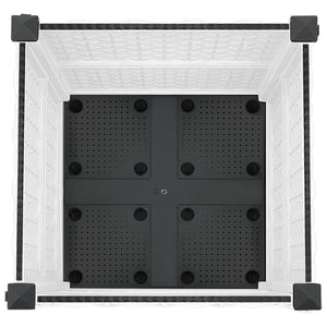 Κήπος Γλαστράκι με Ροδάκια Λευκό 40 x 40 x 48 cm PP - Pakobazaar