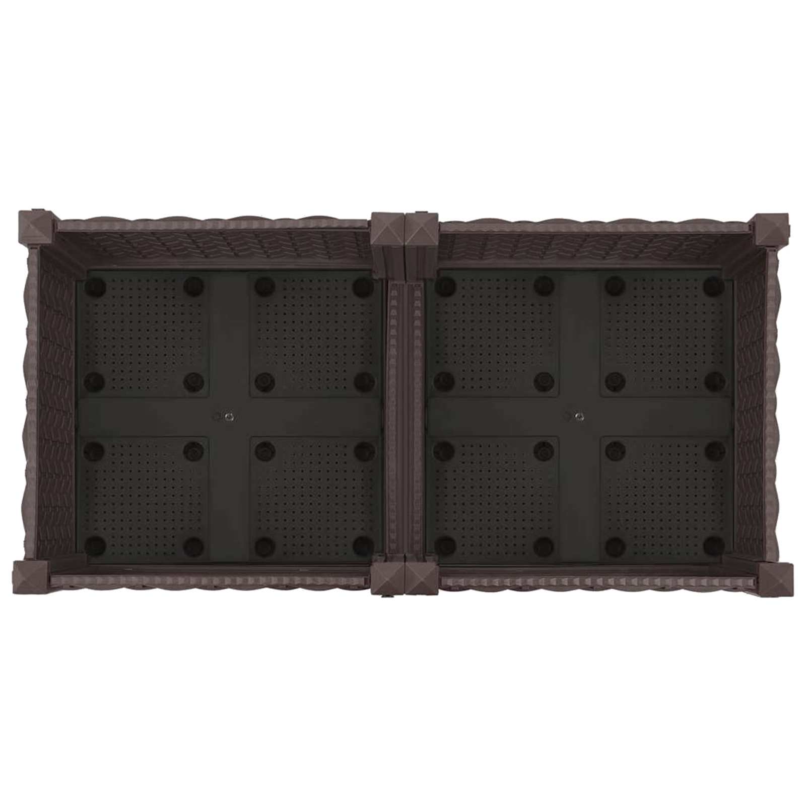 Κήπος Γλαστράκι με Ροδάκια Καφέ 80 x 40 x 29 εκ PP - Pakobazaar
