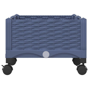 Κήπος Γλαστράκι με Ροδάκια Μπλε Γκρι 80 x 40 x 33 cm PP - Pakobazaar