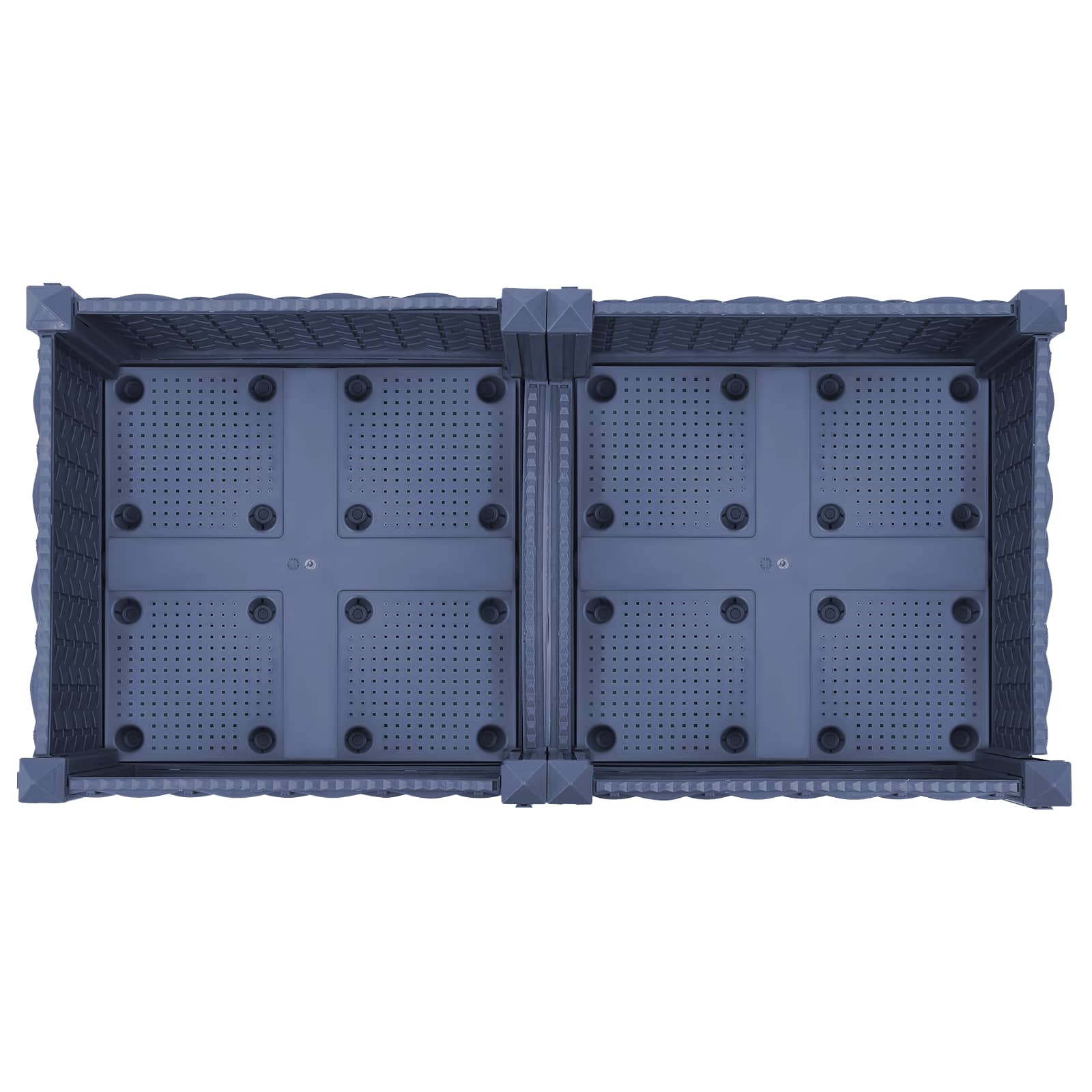 Κήπος Γλαστράκι με Ροδάκια Μπλε Γκρι 80 x 40 x 33 cm PP - Pakobazaar