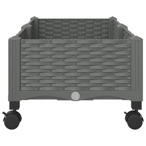 Κήπος Γλαστράκι με Ροδάκια Ανοιχτό γκρι 80 x 40 x 33 cm PP - Pakobazaar