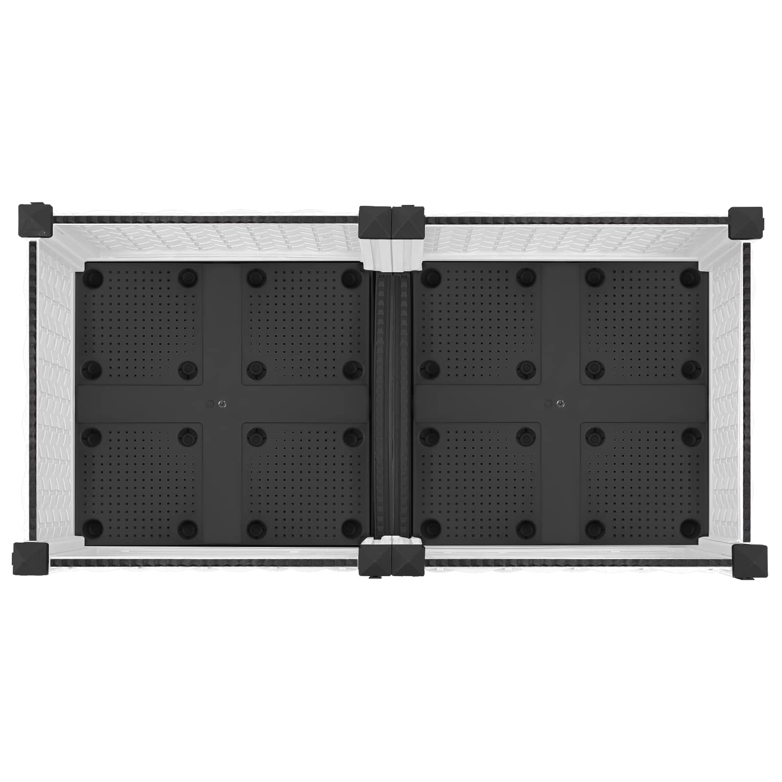 Κήπος Γλαστράκι με Ροδάκια Λευκό 80 x 40 x 33 cm PP - Pakobazaar