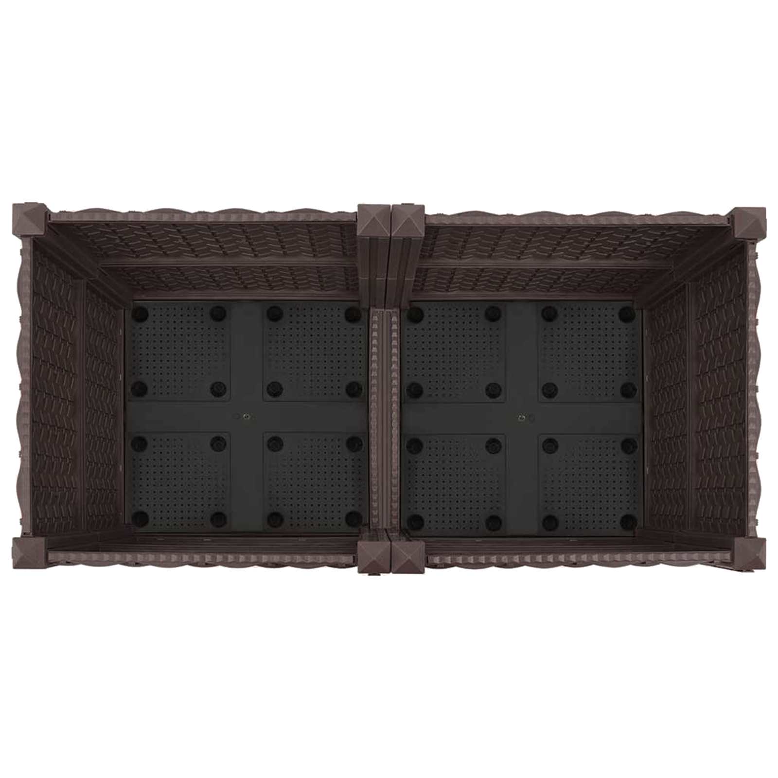 Κήπος Γλαστράκι με Ροδάκια Καφέ 80 x 40 x 44 εκ PP - Pakobazaar
