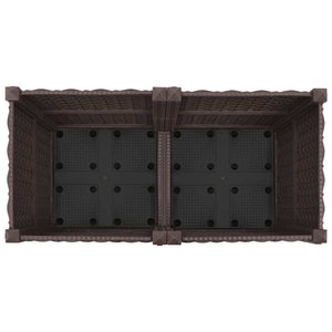 Κήπος Γλαστράκι με Ροδάκια Καφέ 80 x 40 x 44 εκ PP - Pakobazaar