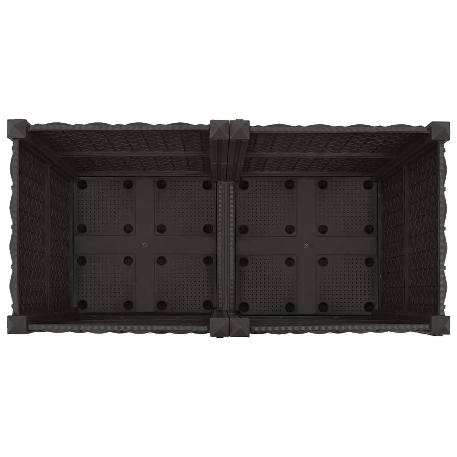 Κήπος Γλαστράκι με Ροδάκια Μαύρο 80 x 40 x 44 εκ PP - Pakobazaar