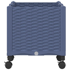 Κήπος Γλαστράκι με Ροδάκια Μπλε Γκρι 80 x 40 x 48 cm PP - Pakobazaar