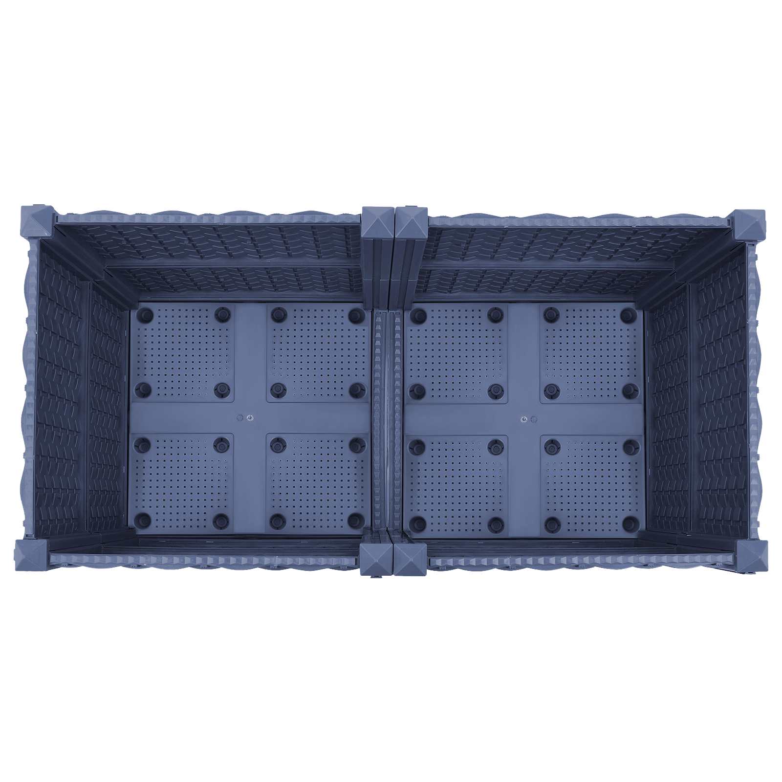 Κήπος Γλαστράκι με Ροδάκια Μπλε Γκρι 80 x 40 x 48 cm PP - Pakobazaar