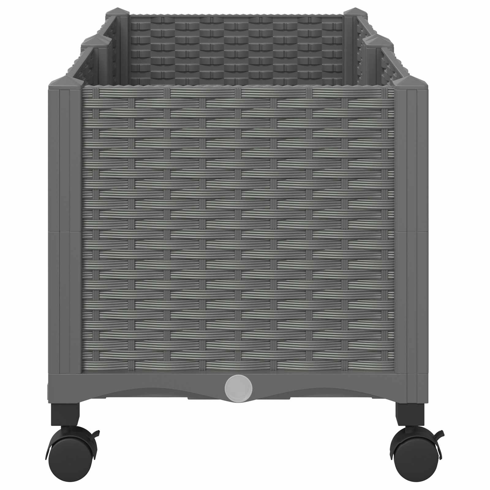 Κήπος Γλαστράκι με Ροδάκια Ανοιχτό γκρι 80 x 40 x 48 cm PP - Pakobazaar