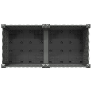 Κήπος Γλαστράκι με Ροδάκια Ανοιχτό γκρι 80 x 40 x 48 cm PP - Pakobazaar