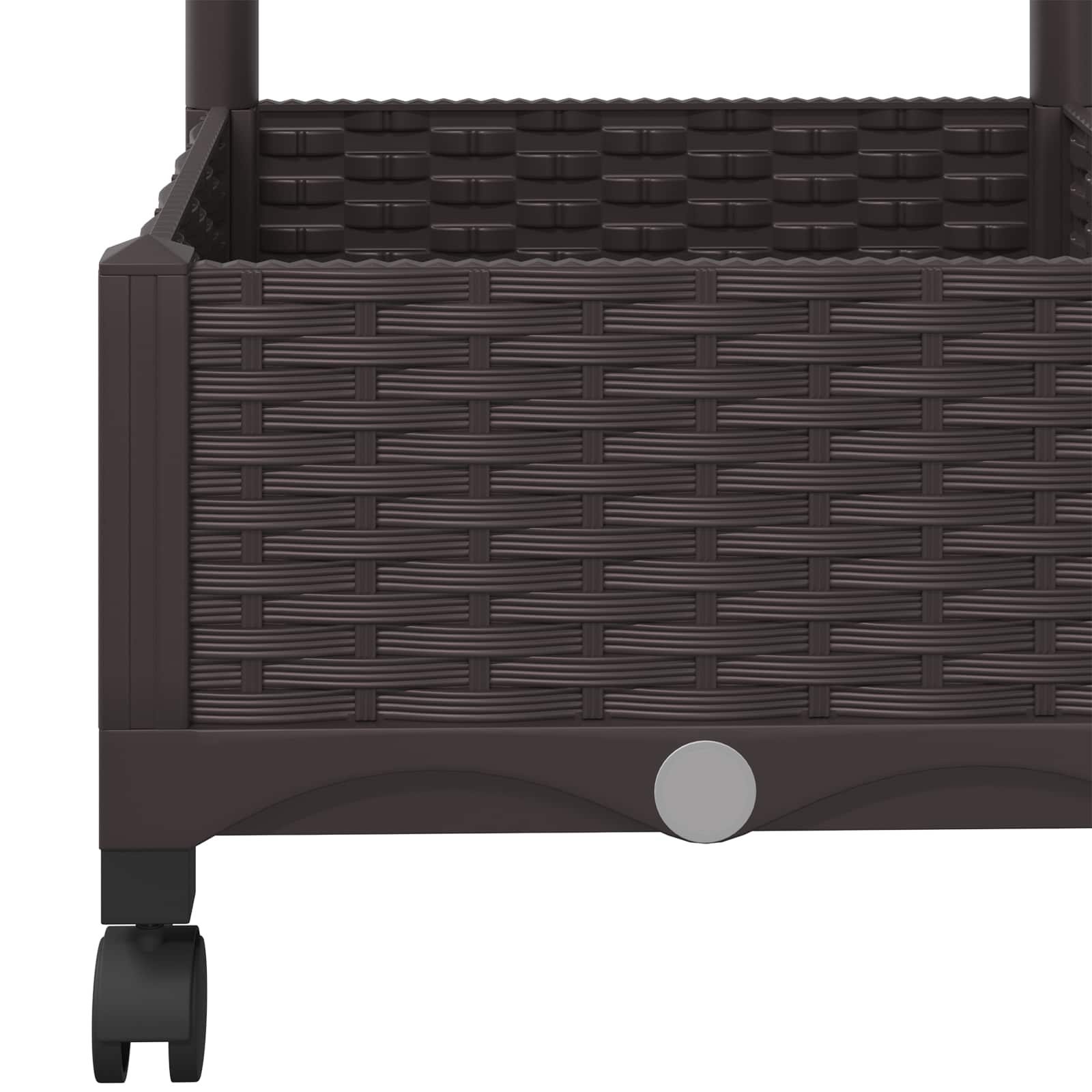 Γλάστρα κήπου με πέργκολα & τροχούς Καφέ 80 x 40 x 131,5 εκ. PP - Pakobazaar
