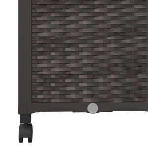 Γλάστρα κήπου με πέργκολα & τροχούς Καφέ 80 x 40 x 146 εκ PP - Pakobazaar