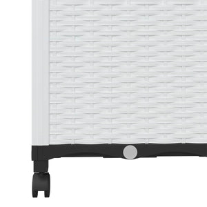 Γλάστρα κήπου με πέργκολα & τροχούς Λευκό 80 x 40 x 146 εκ PP - Pakobazaar