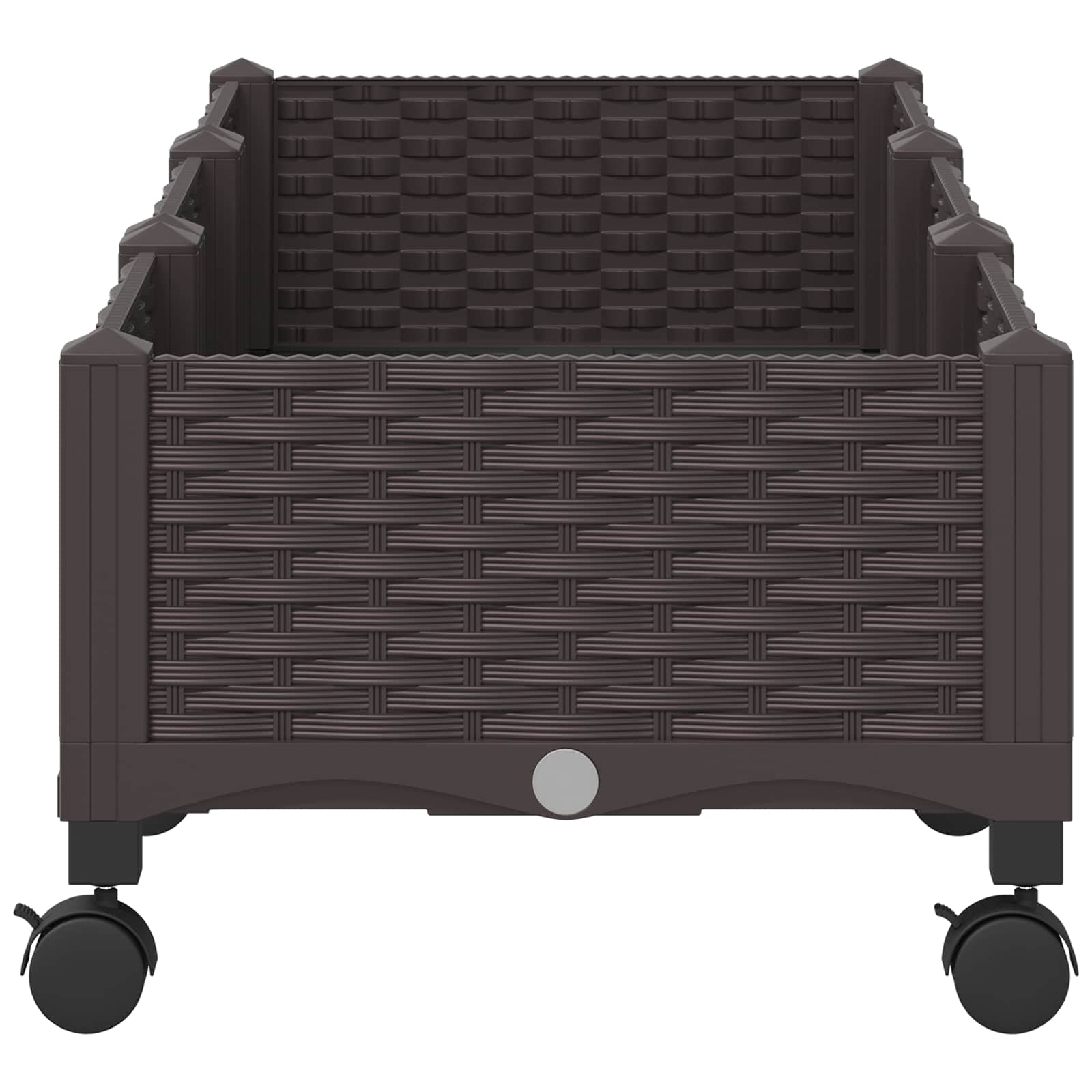 Κήπος Γλαστράκι με Ροδάκια Καφέ 120 x 40 x 29 εκ PP - Pakobazaar