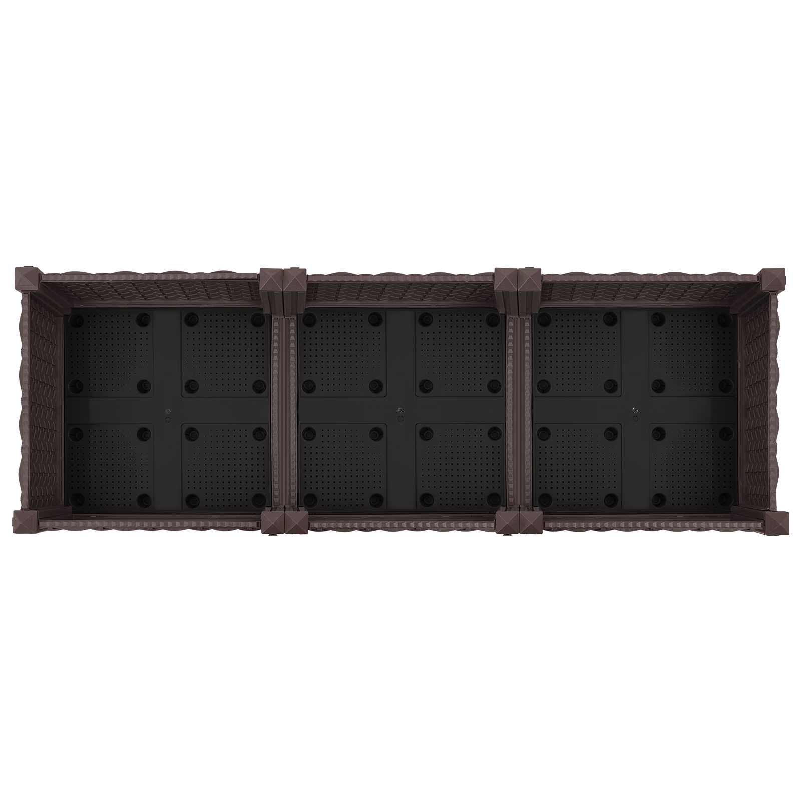 Κήπος Γλαστράκι με Ροδάκια Καφέ 120 x 40 x 29 εκ PP - Pakobazaar