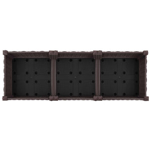 Κήπος Γλαστράκι με Ροδάκια Καφέ 120 x 40 x 29 εκ PP - Pakobazaar