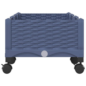 Κήπος Γλαστράκι με Ροδάκια Μπλε Γκρι 120 x 40 x 33 cm PP - Pakobazaar