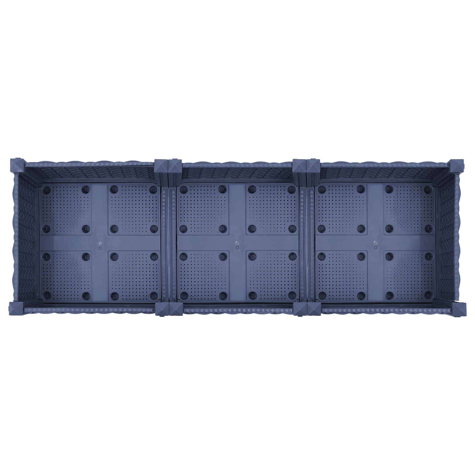 Κήπος Γλαστράκι με Ροδάκια Μπλε Γκρι 120 x 40 x 33 cm PP - Pakobazaar
