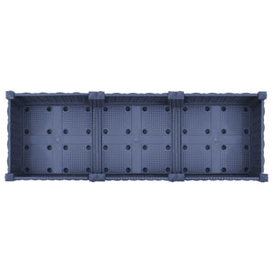 Κήπος Γλαστράκι με Ροδάκια Μπλε Γκρι 120 x 40 x 33 cm PP - Pakobazaar