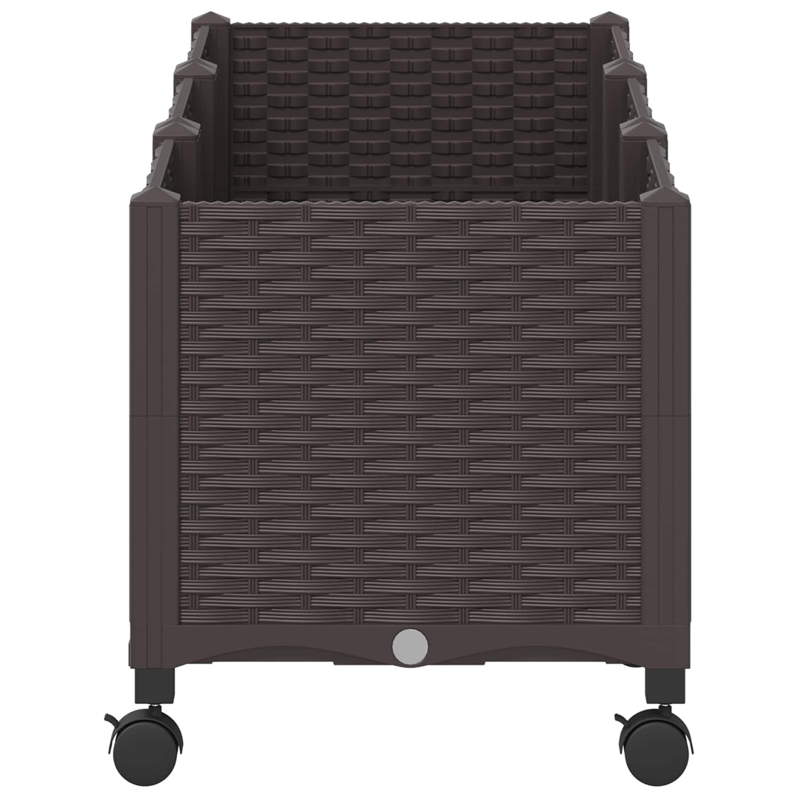 Κήπος Γλαστράκι με Ροδάκια Καφέ 120 x 40 x 44 εκ PP - Pakobazaar