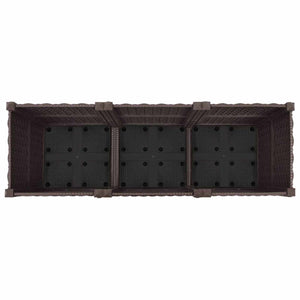 Κήπος Γλαστράκι με Ροδάκια Καφέ 120 x 40 x 44 εκ PP - Pakobazaar