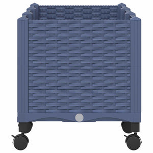 Κήπος Γλαστράκι με Ροδάκια Μπλε Γκρι 120 x 40 x 48 cm PP - Pakobazaar