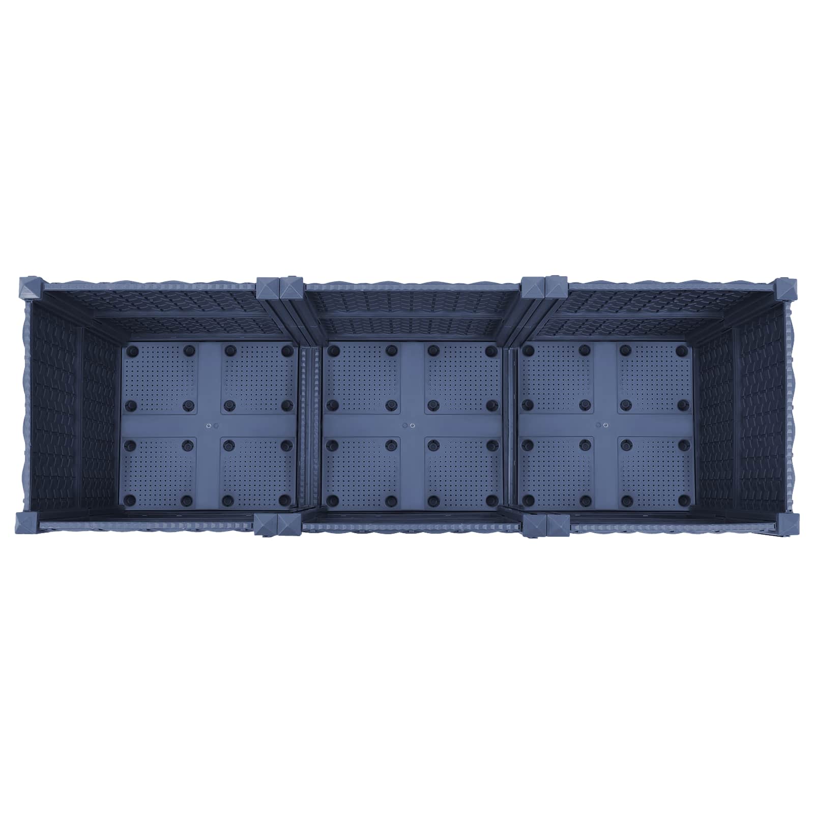 Κήπος Γλαστράκι με Ροδάκια Μπλε Γκρι 120 x 40 x 48 cm PP - Pakobazaar