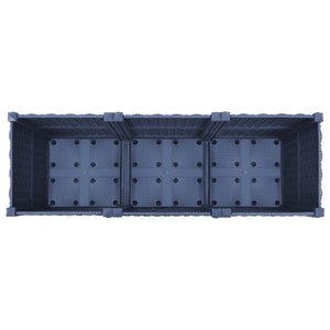Κήπος Γλαστράκι με Ροδάκια Μπλε Γκρι 120 x 40 x 48 cm PP - Pakobazaar