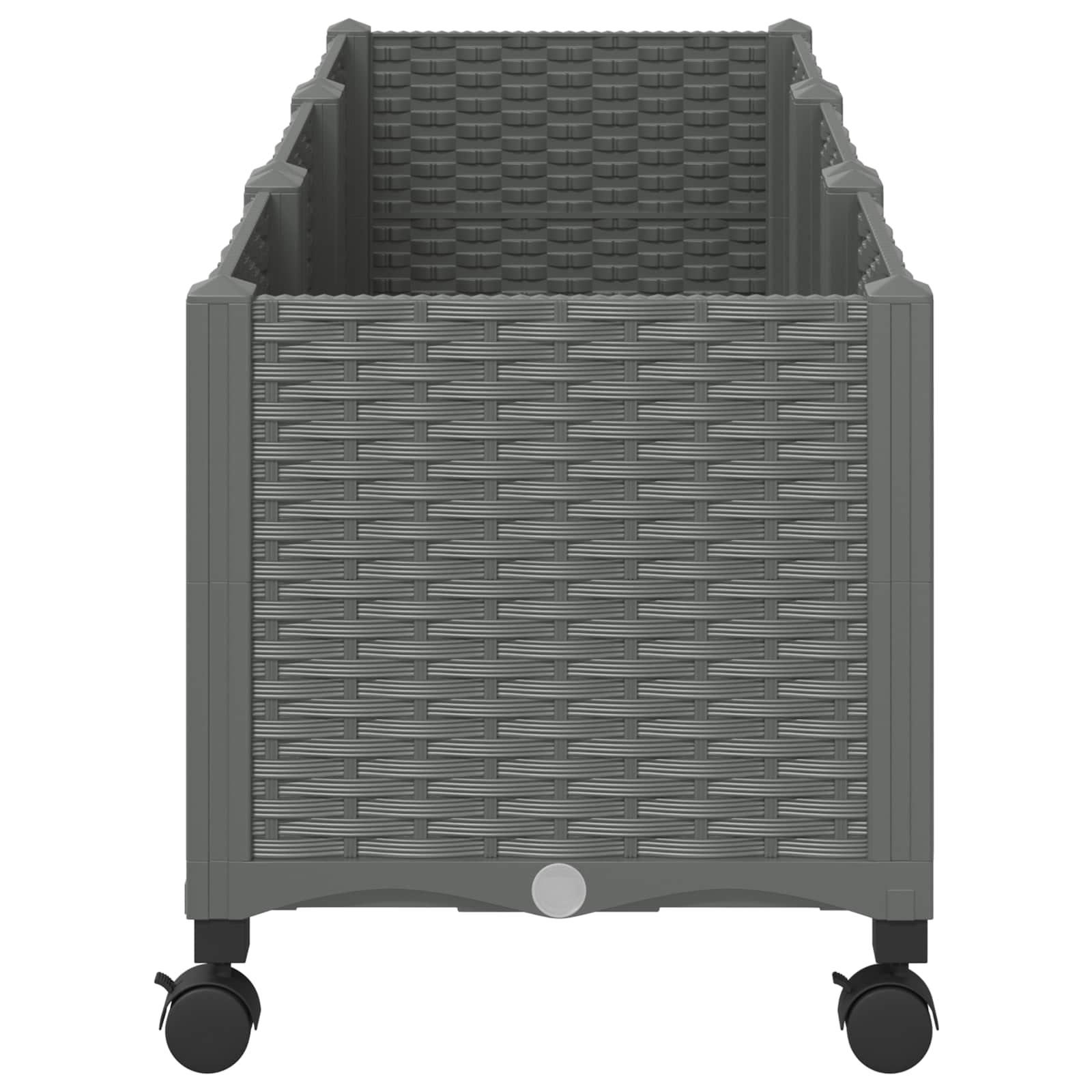 Κήπος Γλαστράκι με Ροδάκια Ανοιχτό γκρι 120 x 40 x 48 cm PP - Pakobazaar