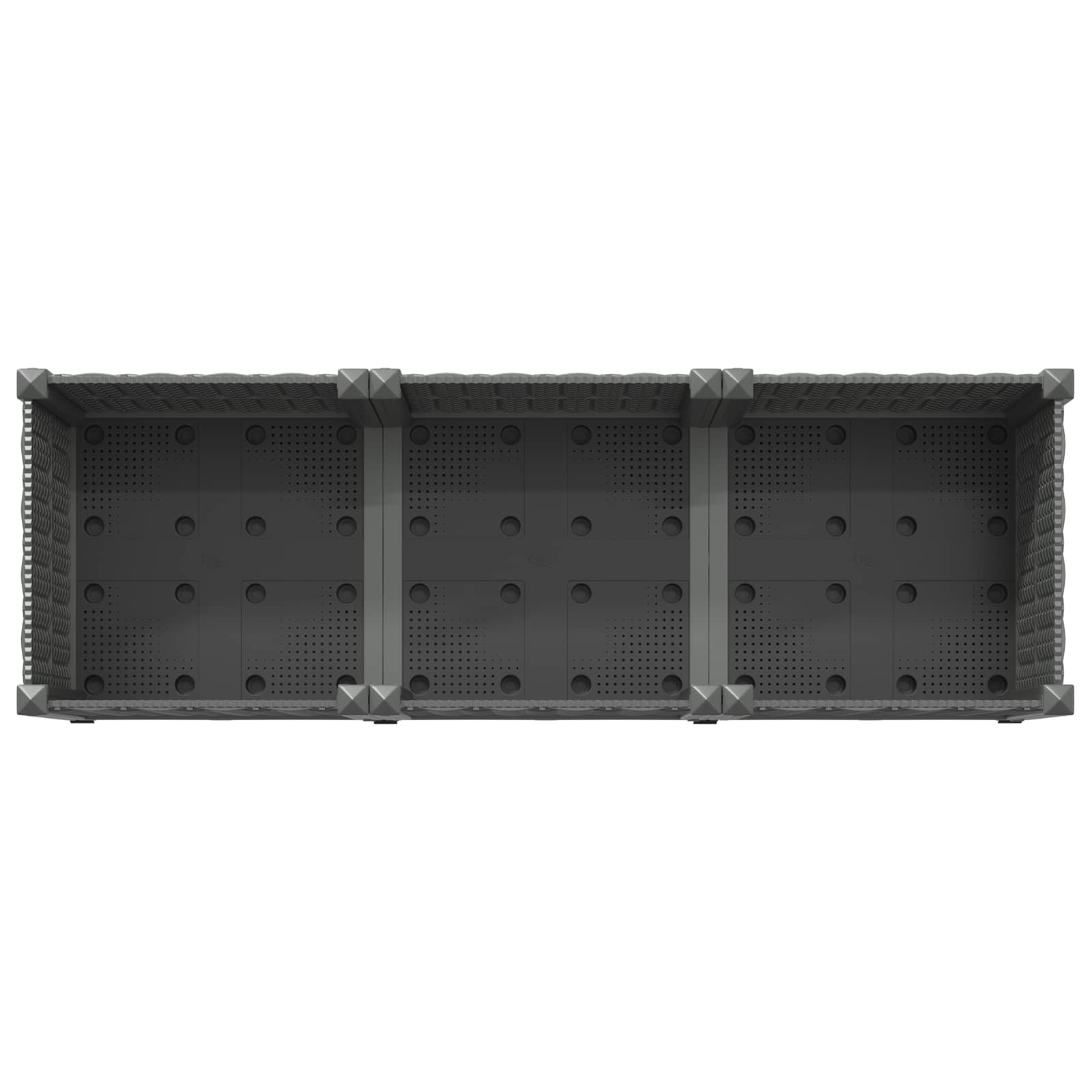 Κήπος Γλαστράκι με Ροδάκια Ανοιχτό γκρι 120 x 40 x 48 cm PP - Pakobazaar