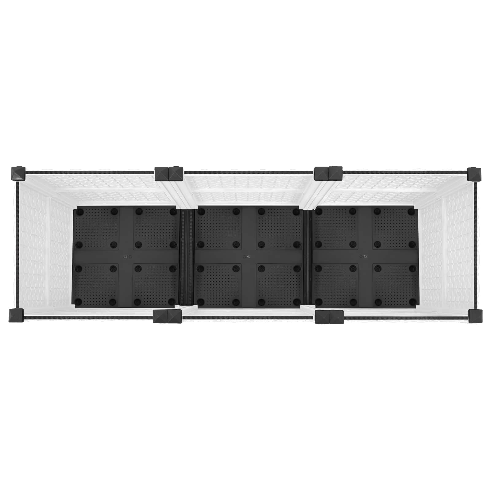 Κήπος Γλαστράκι με Ροδάκια Λευκό 120 x 40 x 48 cm PP - Pakobazaar