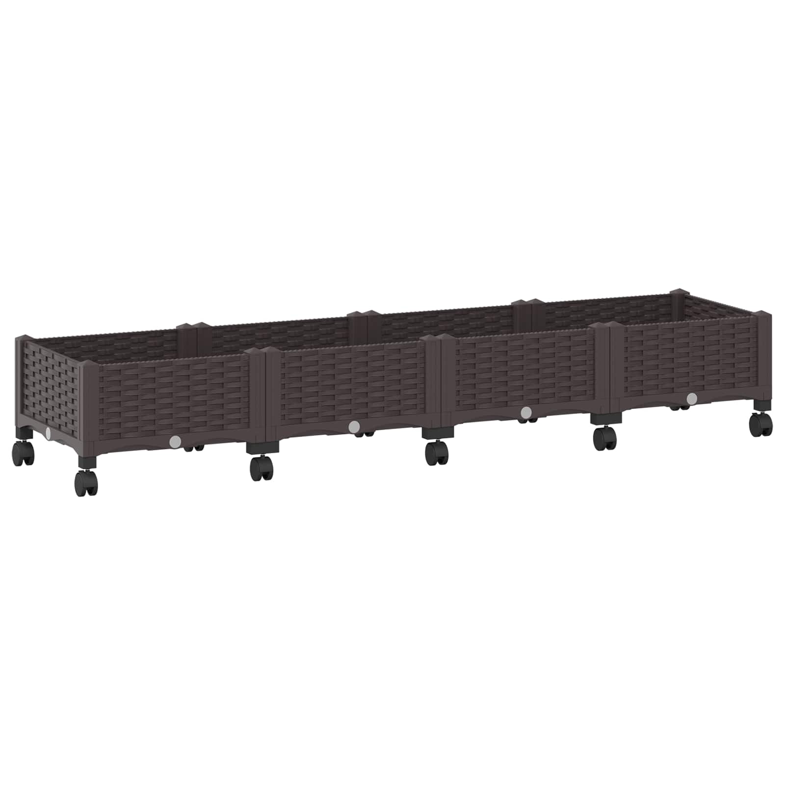 Κήπος Γλαστράκι με Ροδάκια Καφέ 160 x 40 x 29 εκ PP - Pakobazaar
