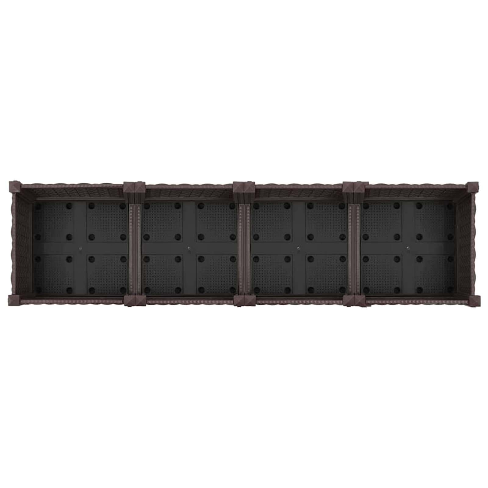 Κήπος Γλαστράκι με Ροδάκια Καφέ 160 x 40 x 29 εκ PP - Pakobazaar