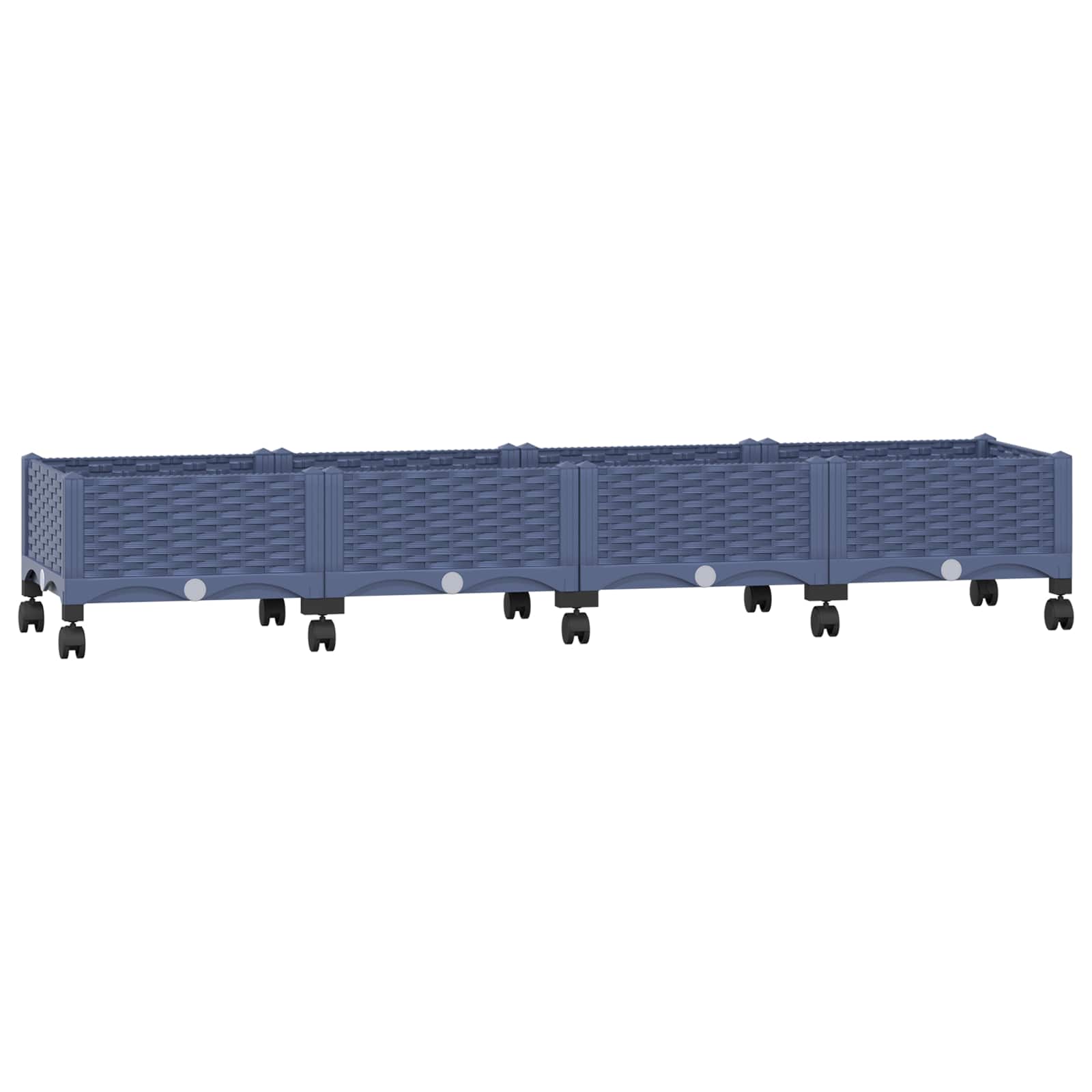 Κήπος Γλαστράκι με Ροδάκια Μπλε Γκρι 160 x 40 x 33 cm PP - Pakobazaar