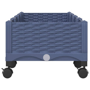 Κήπος Γλαστράκι με Ροδάκια Μπλε Γκρι 160 x 40 x 33 cm PP - Pakobazaar