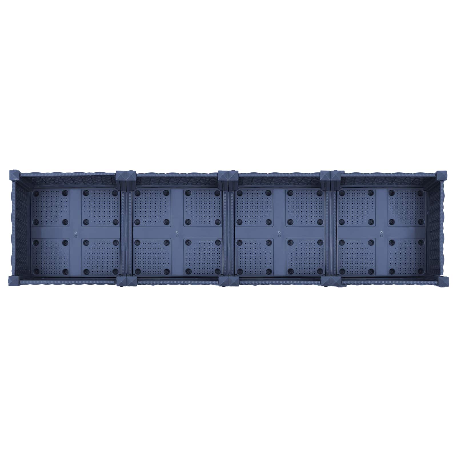 Κήπος Γλαστράκι με Ροδάκια Μπλε Γκρι 160 x 40 x 33 cm PP - Pakobazaar