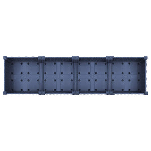 Κήπος Γλαστράκι με Ροδάκια Μπλε Γκρι 160 x 40 x 33 cm PP - Pakobazaar