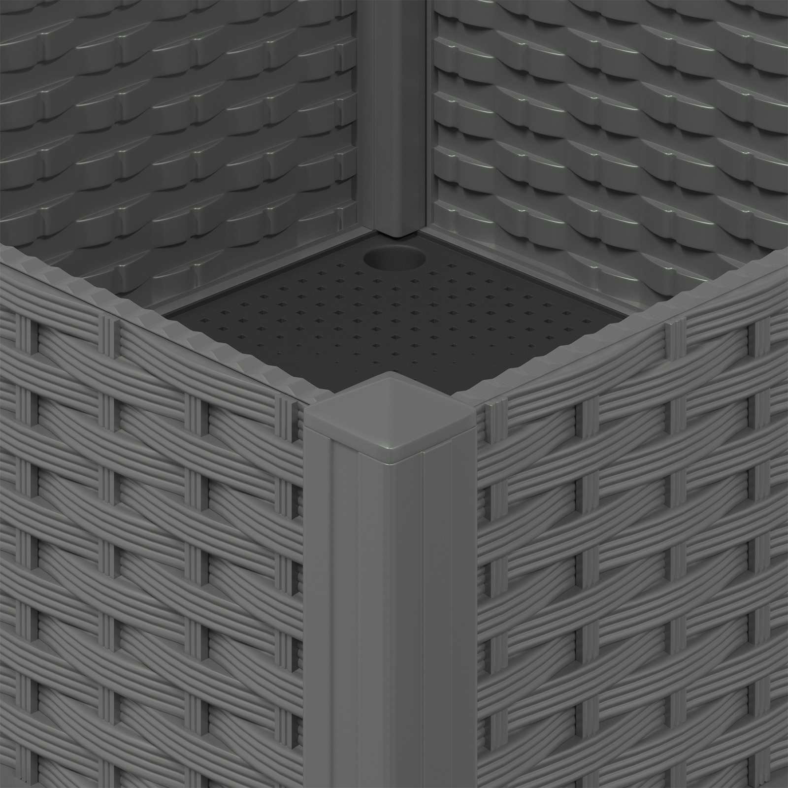 Κήπος Γλαστράκι με Ροδάκια Ανοιχτό γκρι 160 x 40 x 33 cm PP - Pakobazaar