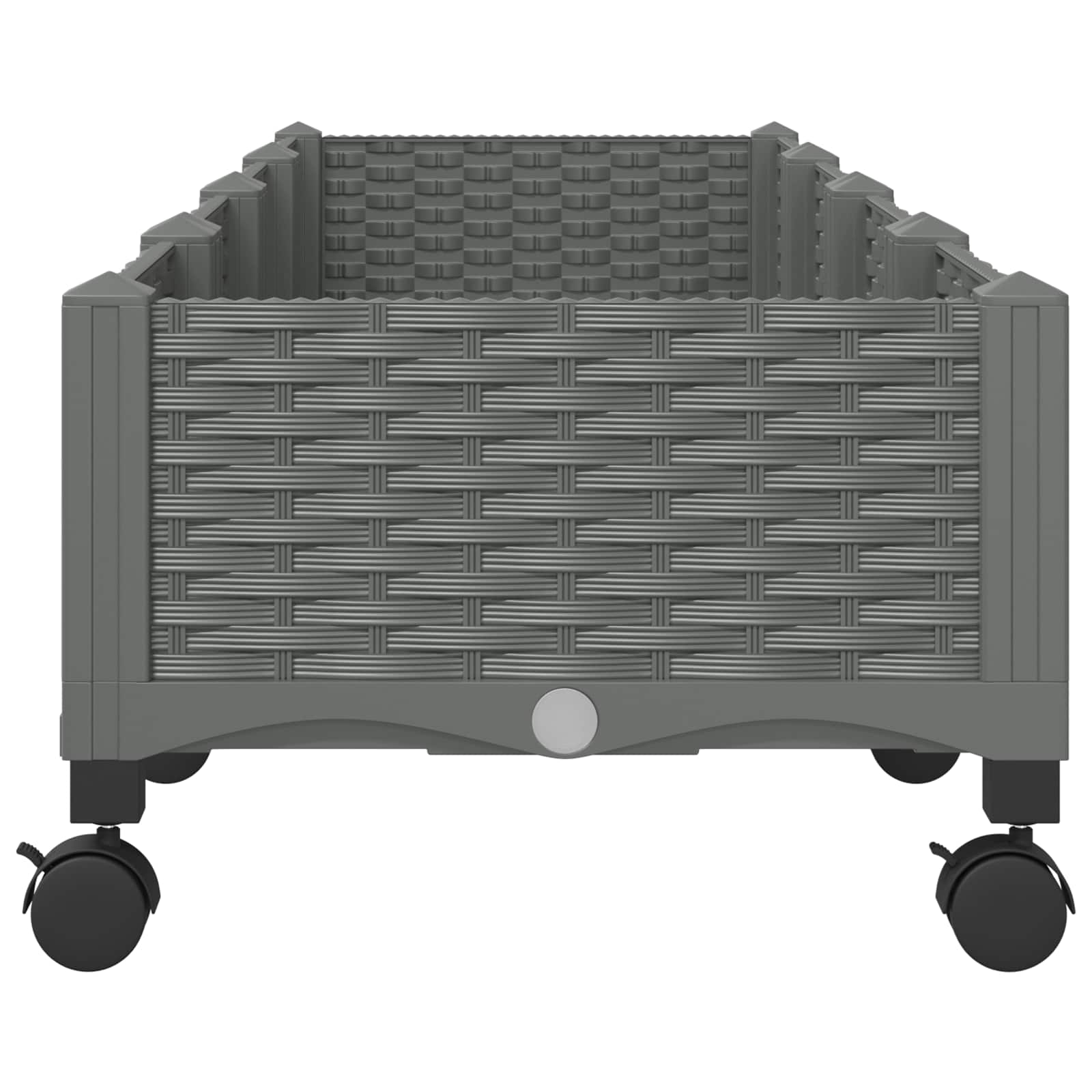 Κήπος Γλαστράκι με Ροδάκια Ανοιχτό γκρι 160 x 40 x 33 cm PP - Pakobazaar