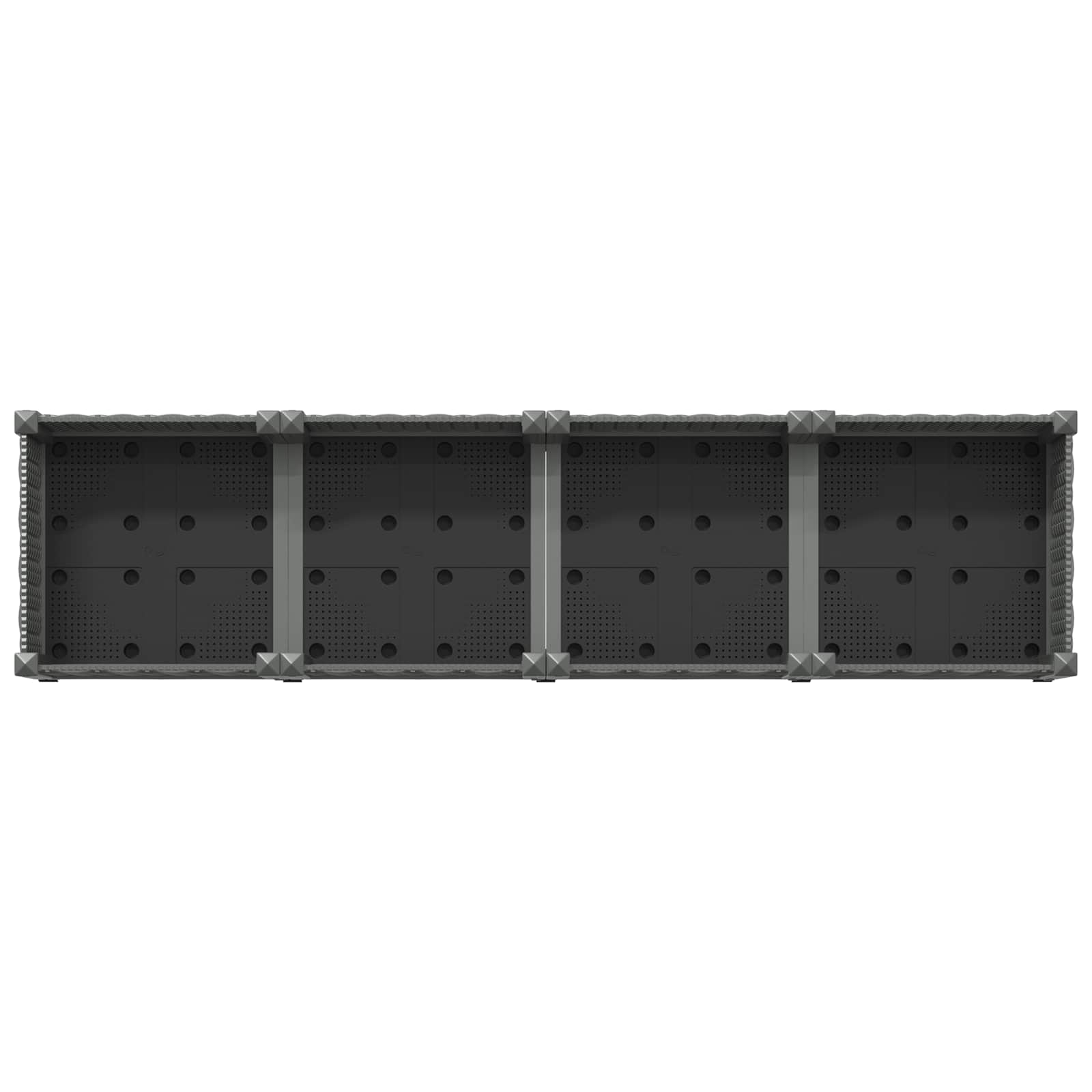 Κήπος Γλαστράκι με Ροδάκια Ανοιχτό γκρι 160 x 40 x 33 cm PP - Pakobazaar